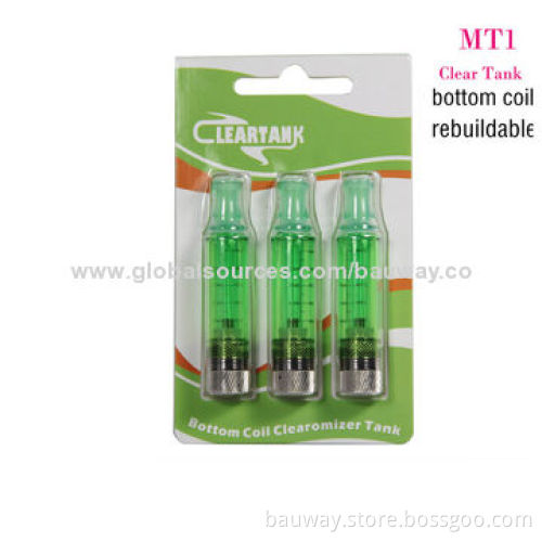 Electronic cigarette clearomizers, 2ml capacity, bottom coil replaceable